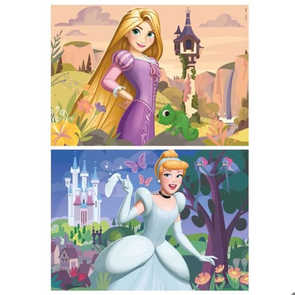Puslespil 2 x 48 brikker: Disney