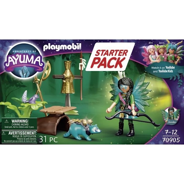 PLAYMOBIL 70905 AYUMA Starter Pack Knight Fairy ja pesukarhu Flerfarvet