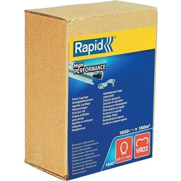 RAPID 1600 VR22 galvanoidut niitit Silvergrå