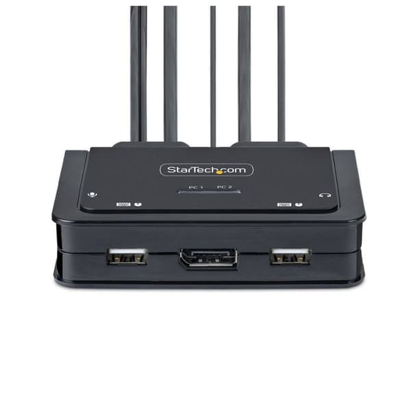 KVM Switch - STARTECH.COM - USB-C DisplayPort 2-porte - 4K 60Hz - Klar til brug