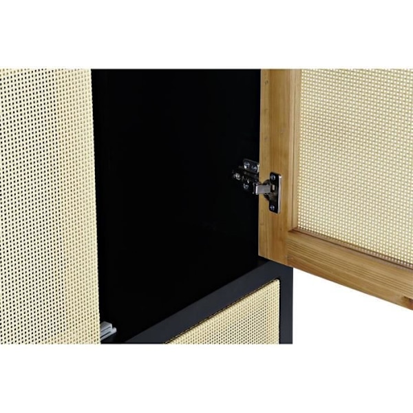 skab 80 x 38 x 160 cm sort naturgran