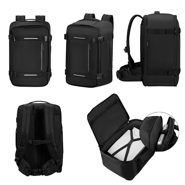 Rejsetaske - AMERICAN TOURISTER - Urban Track - 55 cm - 44 L - Asphalt Sort