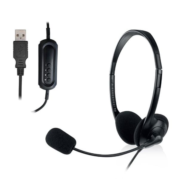 USB-headset - ÉWENT - Ew3568 - Sort - 70 g - Kablet Sort