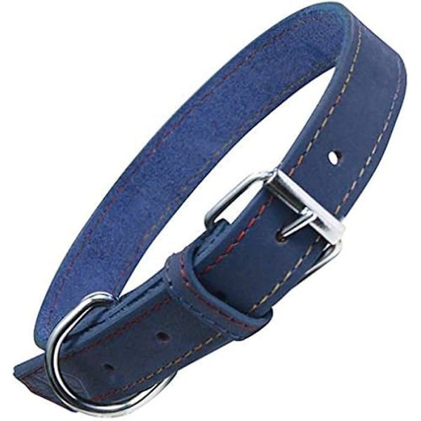 Halsband - gloria - Nubuck Läder - Gul - Medium - D-ring Gul