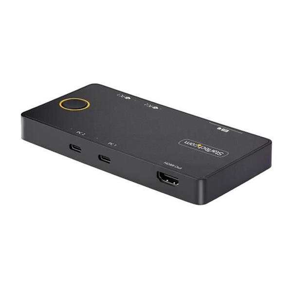KVM-switch USB-C - STARTECH - Dual - 4K 60Hz - 100W Strømforsyning - Sort