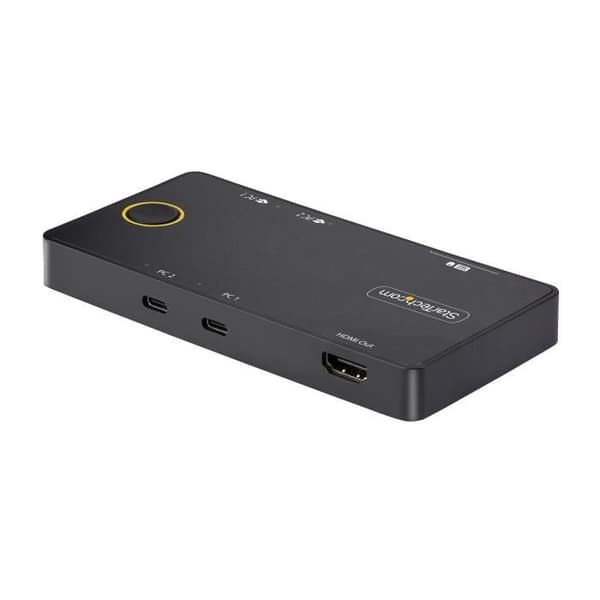 USB-C KVM-kytkin - STARTECH - Kaksois - 4K 60Hz - 100W Virta - Musta