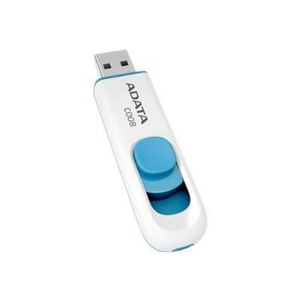 ADATA USB Flash Drive 32Gb C008 Slider USB 2.0 White / Blue