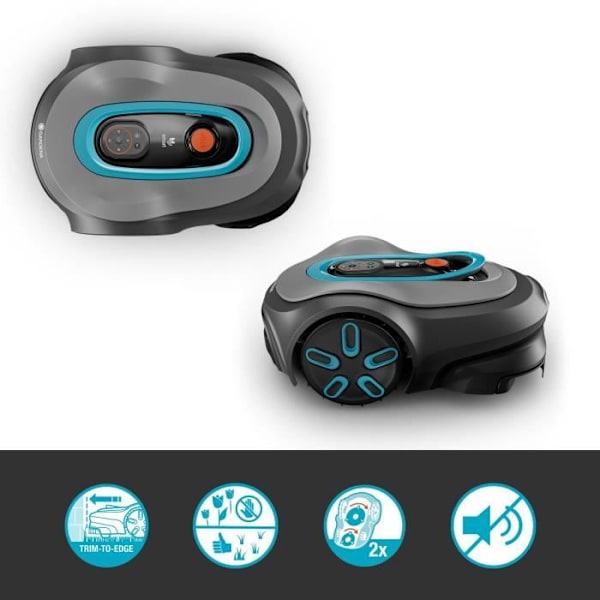 Robottiruohonleikkuri - GARDENA - Smart SILENO max 800 - Pinta-ala 800 m² - DuoConnect - Bluetooth - Reunojen leikkuu