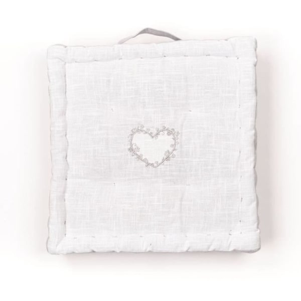 Lattiatyyny - TÄNÄÄN - CHARME - Slub x Chambray x Broderie Constance - 40 x 40 x 10 cm
