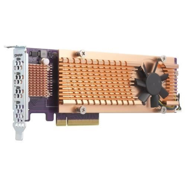 M.2 til PCI-adapter - QNAP - QM2-4P-384 - Sort - PCI - M.2-format