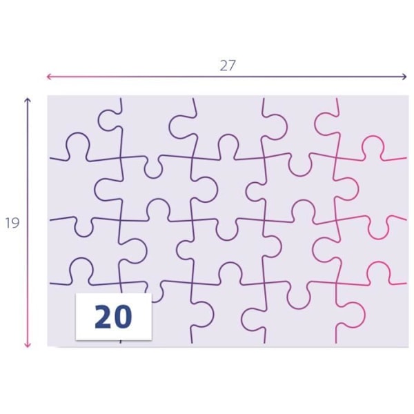 CLEMENTONI - 2x20 bitar - Frost 2 Ljusa och attraktiva färger