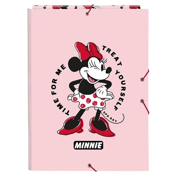 Mapp - Minnie Mouse - Eget tid - Rosa - A4 - Hård pärm Rosa
