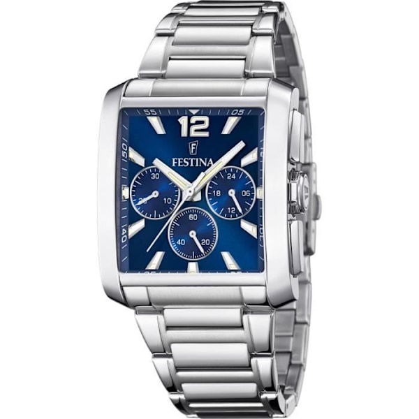Kello - Festina - F20635/2 - Kromografi - Suorakulmainen 38x37mm - Vedenpitävä 50m Blå