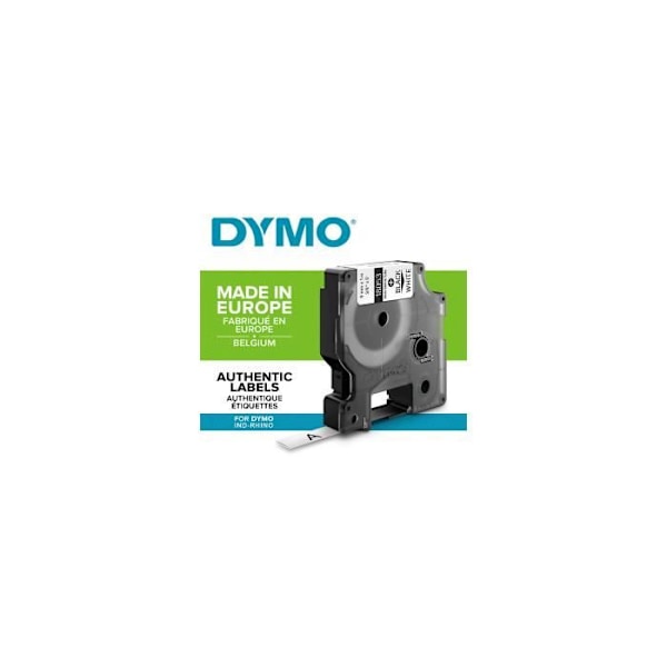 DYMO Rhino - Tube Label Cartridge - Sort på hvid - 9 mm x 1,5 m