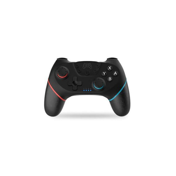 Trådløs controller - NK - Switch - Kompatibilitet med Nintendo Switch, Switch Pro, PC - Ergonomisk design Sort + Blå / Rød