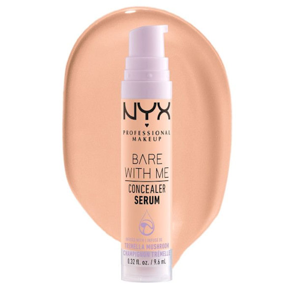 "Anti-Cernes Seerumi Korjaaja - NYX - Bare With Me - Luonnollinen Levitys - Keskitaso Peitto - Vegaaninen" 02.5 Medium Vanilj