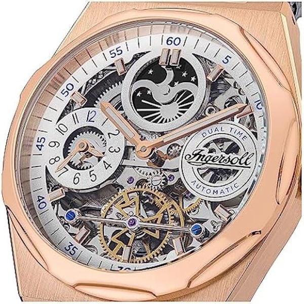 Ingersoll 1892 Broadway Automaatikokello Miehet 43 mm Luurangokellotaululla ja Nahkarannekkeella