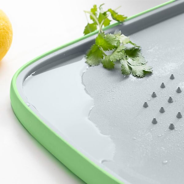 Skärbräda - InnovaGoods - Vändbar - Halkfri - Multifunktionell - Lätt att rengöra vit/grön