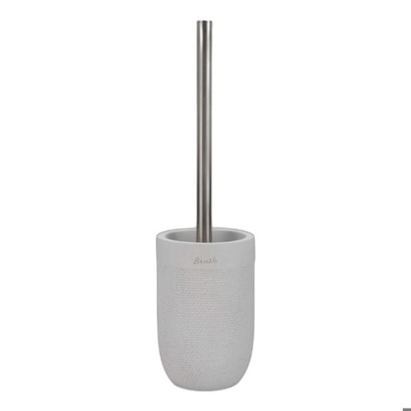 Cement og rustfrit stål toiletbørste DKD Home Decor Vit