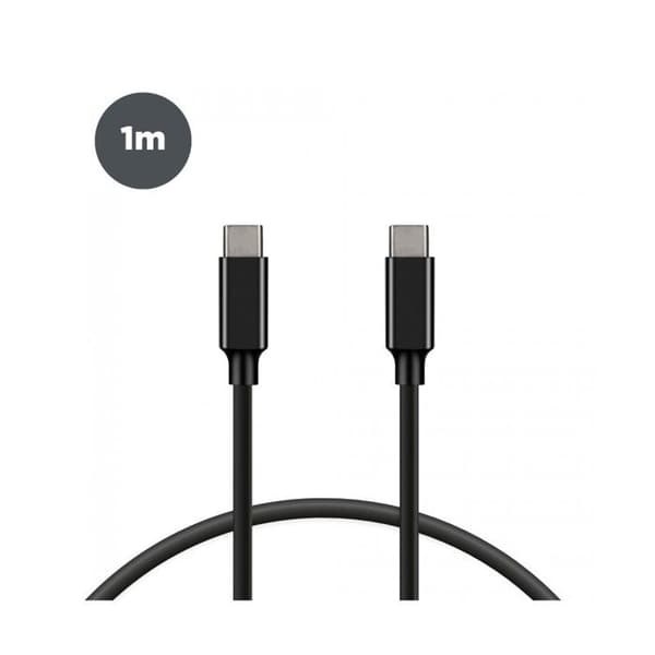 Data-/opladerkabel - KSIX - USB C 100W - Sort - USB-C-kompatibilitet - Hurtig opladning Sort