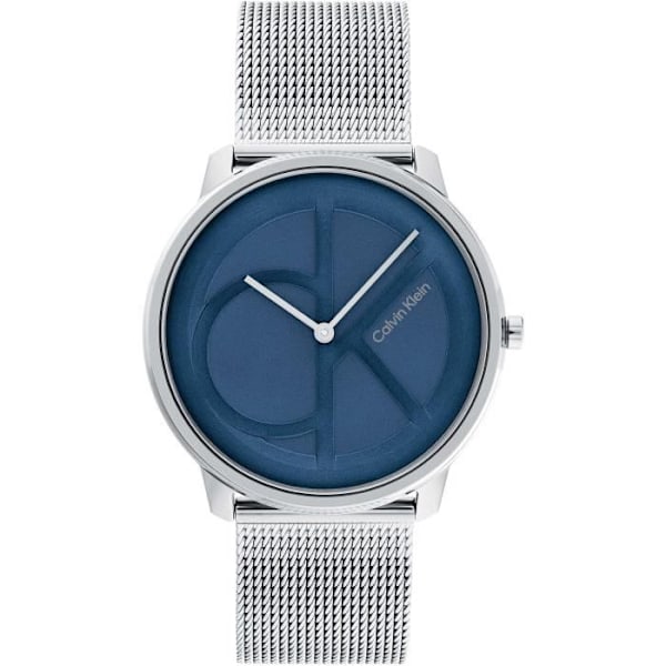Ur - Calvin Klein - Ikonisk - Sølv - Rustfrit stål - 3 ATM Silver, Blå