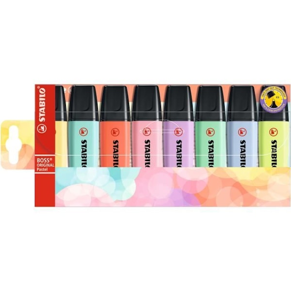 Etui x 8 STABILO BOSS ORIGINAL Pastell highlightere