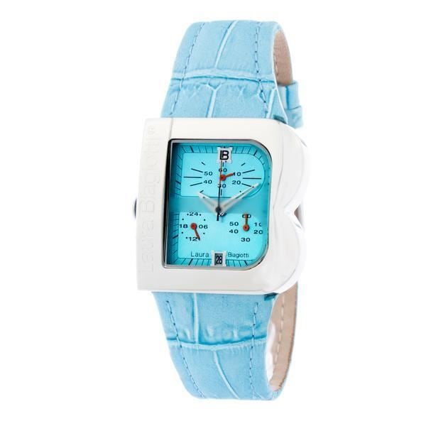 Kvinnotavla - Laura Biagiotti - LB0002L-04 - Kvarts - Läder - 33 mm Blå