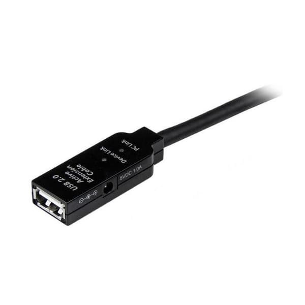 Active USB 2.0 Repeater Kabel - STARTECH - 25 m - Sort - Afskærmet
