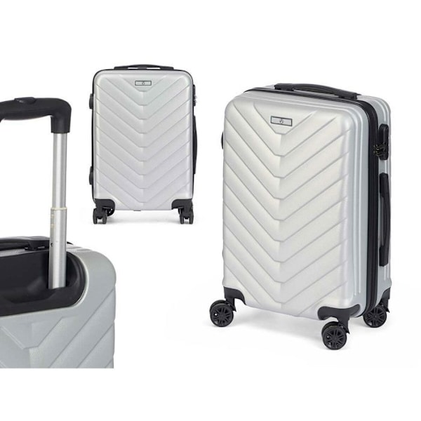 Kabinakuorma - BigBuy Home - Vaaleanharmaa - Kovakotelo - 38x57x23 cm - Trolley mukana ljusgrått