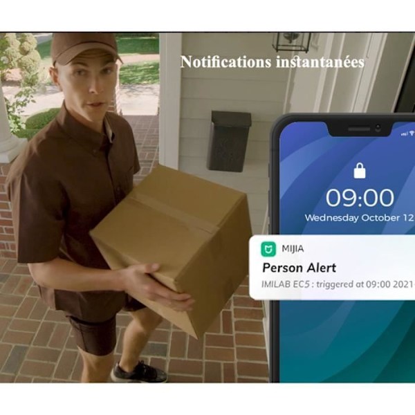XIAOMI Imilab EC5 langaton turvavalovalokamera - Älykäs liikkeentunnistus ja sireenihälytys IP66