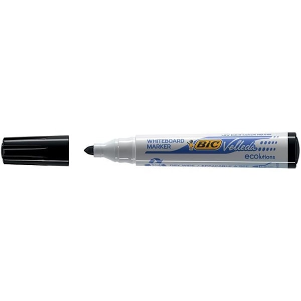 BIC® - Velleda® slettebar markørboks BIC® Velleda® 1701 ECOlutions® x 12 - Sort blæk Svart