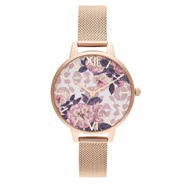 Olivia Burton - OB16LP01 - Analog ure med kvartsurgang til kvinder med armbånd i rustfrit stål i rosaguld -