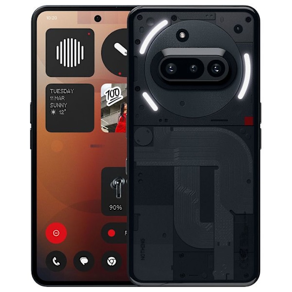 Smartphone Nothing Phone (3a) 5G 12Go 256Go Musta Dual SIM Snapdragon™ 7s Gen 3 musta
