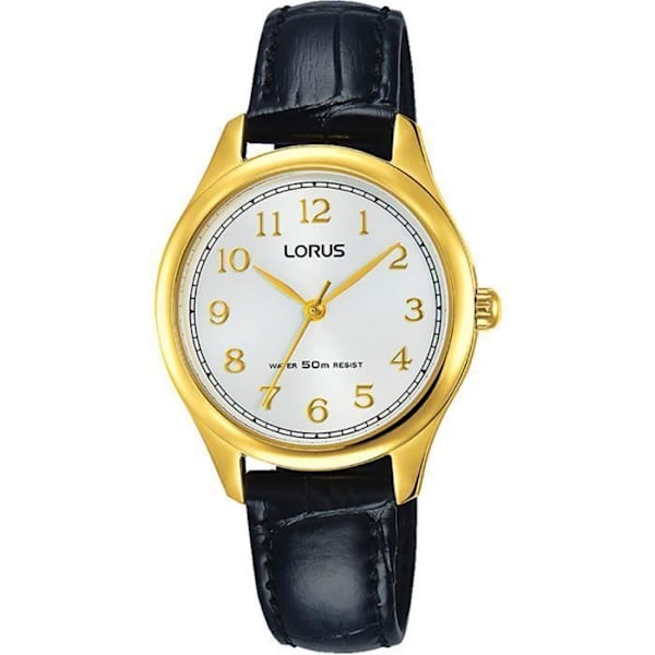 Kvinnosmycke - LORUS - RRS16WX9 - Kvarts - Analog - Läder och Stål Svart, Gul, Vit