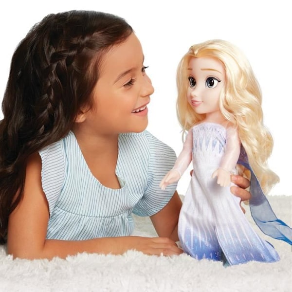 DISNEY FROZEN Plast Elsa Frozen Doll - 38 cm Epilog Vitt, blått och beige