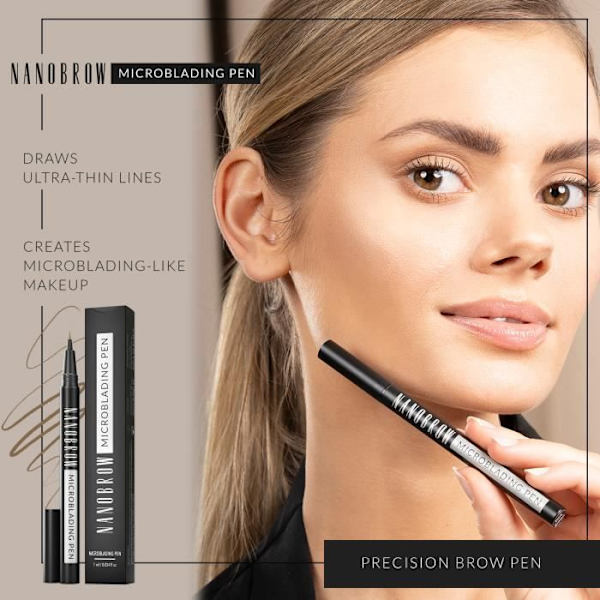 Microblading Nanobrow Warm Brown Eyebrow Pencil - kulmakarvakynä, microblading-efekti, korostaa, tiivistää ja täyttää kulmakarvat