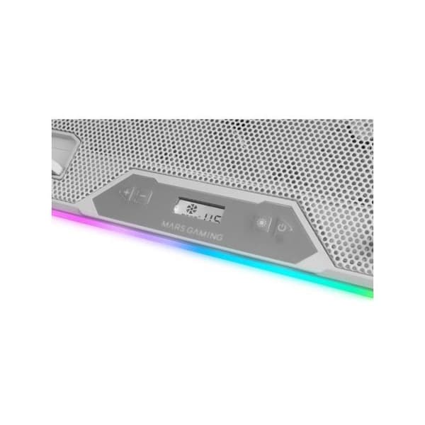 Ventileret støtte - Mars Gaming - MNBC13W RGB - Maks. 17" - Optimal køling - Kompakt design