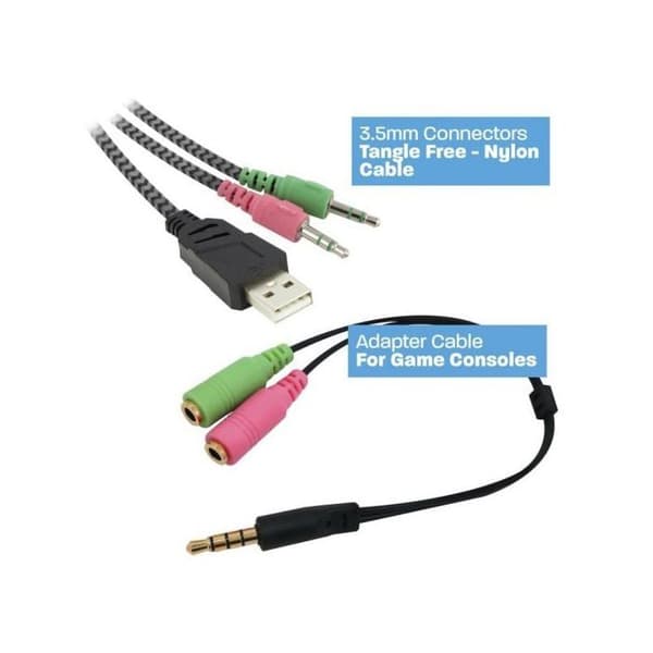 Spilheadset - EWENT - Play PL3321 - Supre komfort - Mikrofon - Kraftig bas effekt