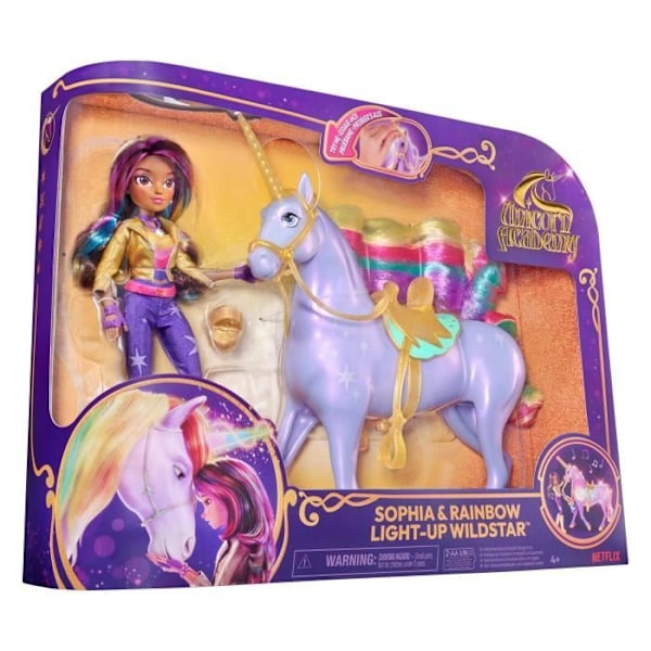 SPIN MASTER LICORNE MED FUNKTIONER 28 CM WILDSTAR + DUKKE 24 CM Unicorn Academy Flerfärgad