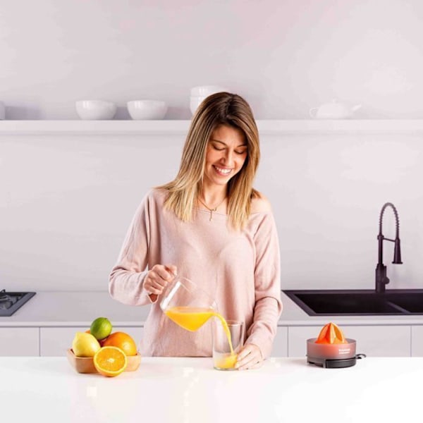 Citruspresser - Citrus - Kompakt - Dobbelt rotationsretning - Ekstra stor kegle - Reservoir 800 ml