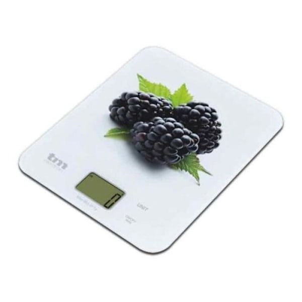 Tm Electron digitaalinen keittiövaaka Blackberry Pattern White - TMPBS023