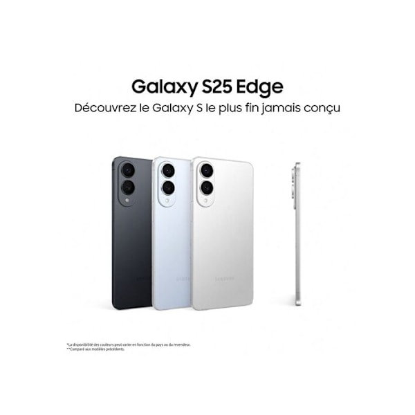 Smartphone Samsung Galaxy S25 Edge 6,7 5G Nano SIM 512 GB Sort Titan