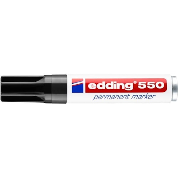 Markører - EDDING - 550 - Medium rund spids - Sort - Pakke med 10 stk Svart