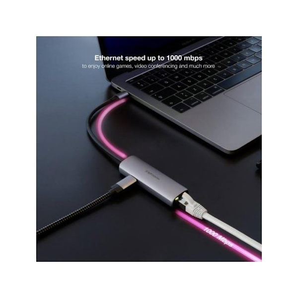 USB-C hub - NANO CABLE - 10.16.4603 - 2 porte - PD 100W - Grå