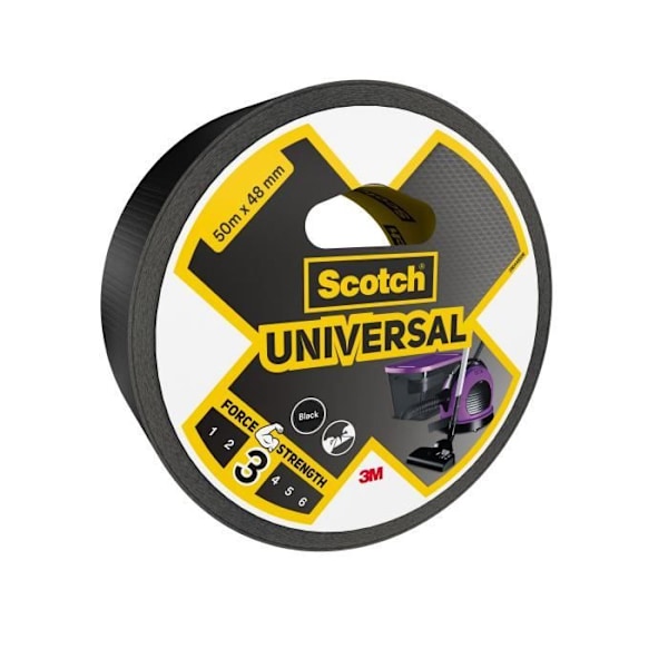 3M Reparationsduk Universal - Svart - 50mx48mm Svart
