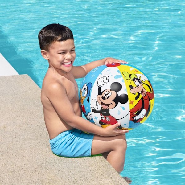 Strandboll - BESTWAY - Mickey & Vänner - 51 cm - Uppblåsbar - Flerfärgad mångfärgad
