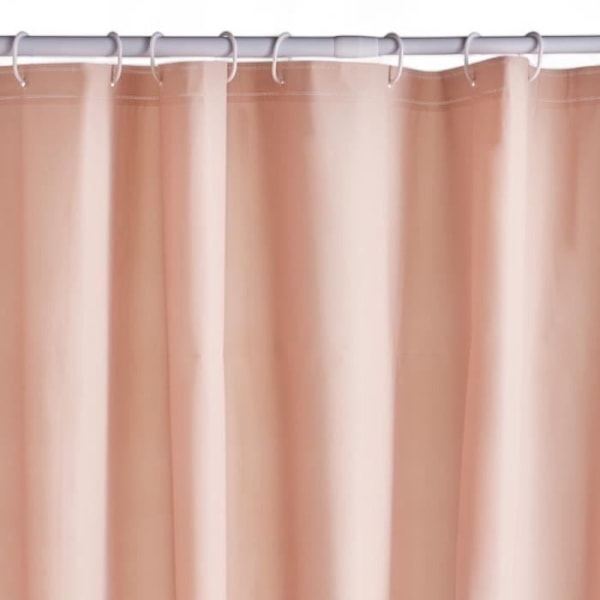 Fina duschdraperi i rosa med vågformat mönster - PEVA - 180 x 200 cm - 12 krokar - UTILITY - TODAY Rosa