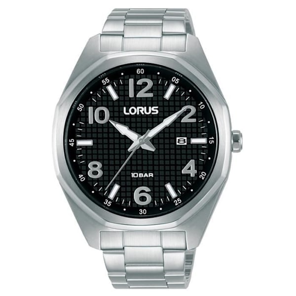 Ur - LORUS - Lorus ur med sort urskive - Rustfrit stål - Vandtæthed 10 Atm - Quartz Kvartsrörelse
