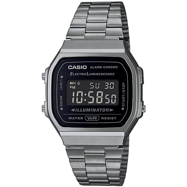 Kellot - Casio - A168WEGG-1BEF - Yhdiste - Musta - Ruostumaton teräs - Digitaalinen Svart
