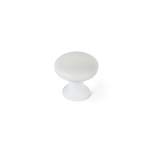 Pyöreät huonekalun nupit - BRAND - Antik malli - Zamak - Valkoinen - H.24mm Vit